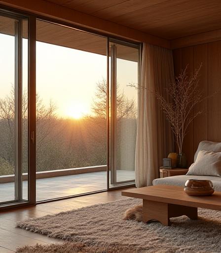 Sustainable residential retreat interior